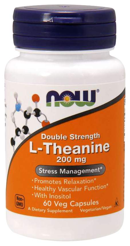 NOW L-Theanine 200 mg. (60 капс)