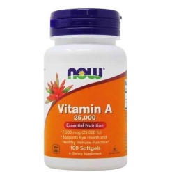 NOW Vitamin A 25.000 (100 гел.капс)