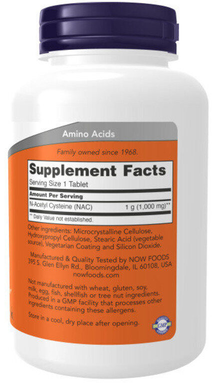 NOW NAC 1000 mg 120 таб