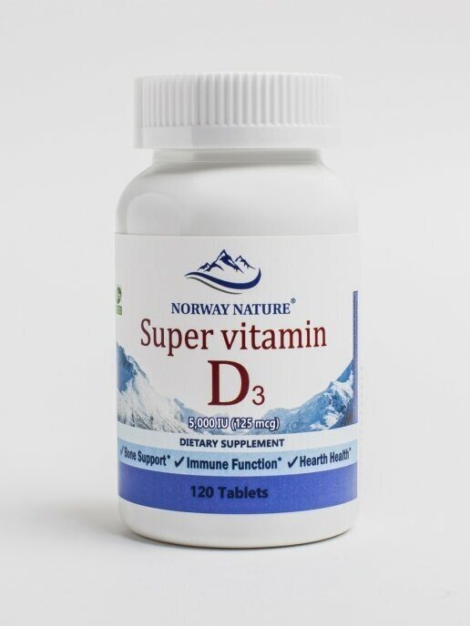 Norway Nature Super Vitamin D3 5000IU 120 таб
