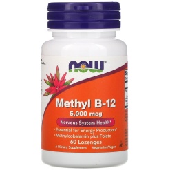 NOW Methyl B-12 5000 mcg. 60 пастилок