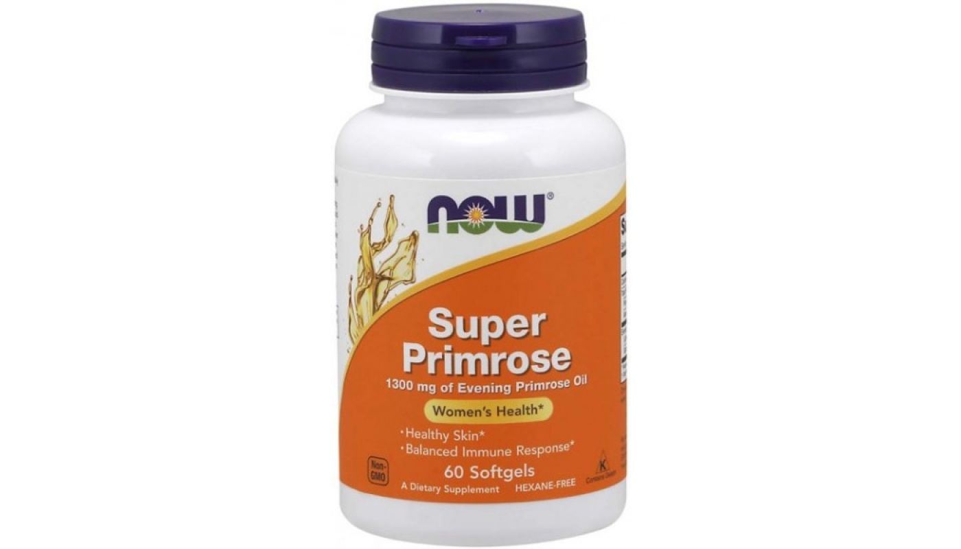 NOW Super Primrose 1300 mg. 60 гел.капс