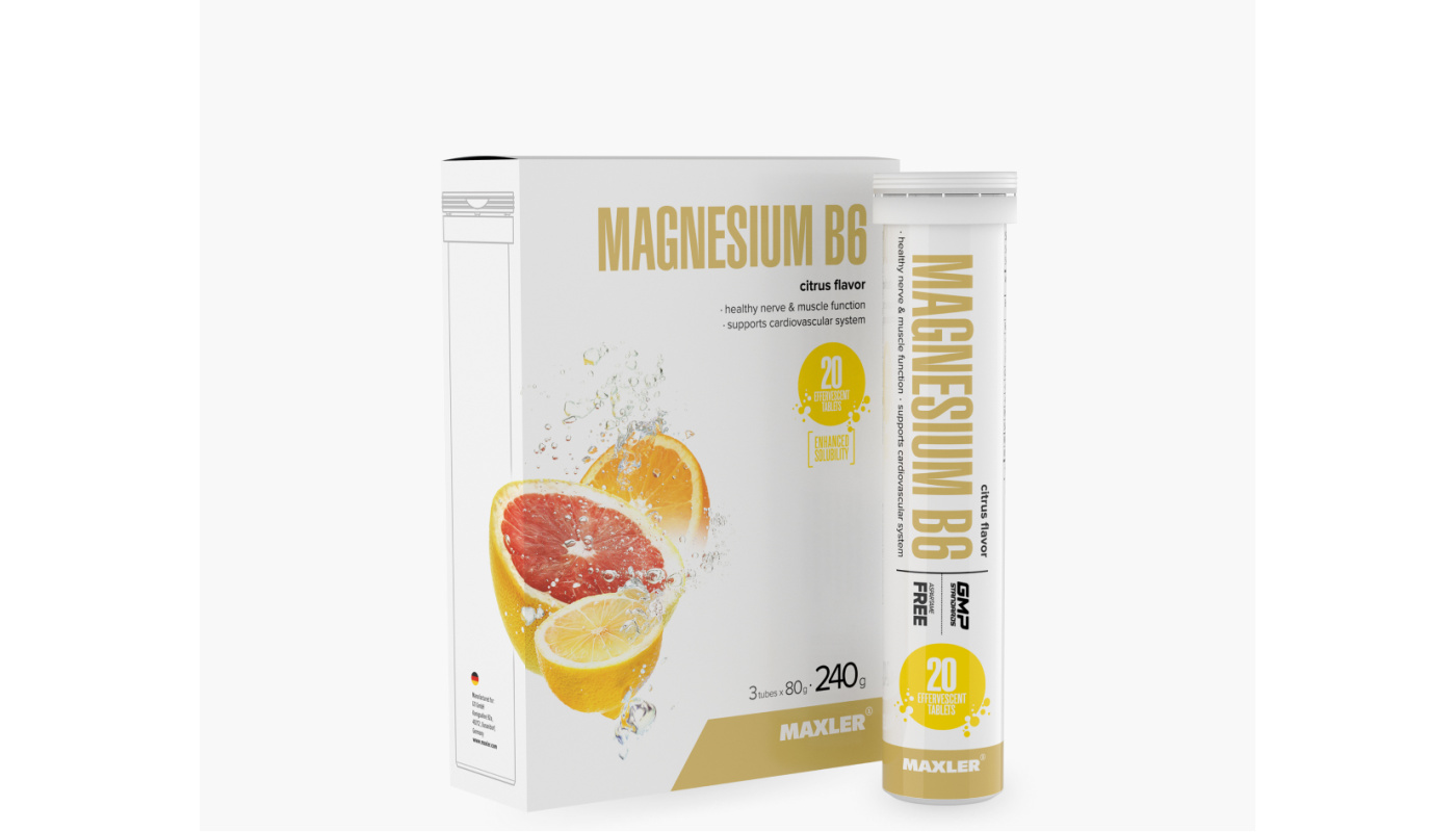 Maxler Magnesium B6 20 шипучих таб.