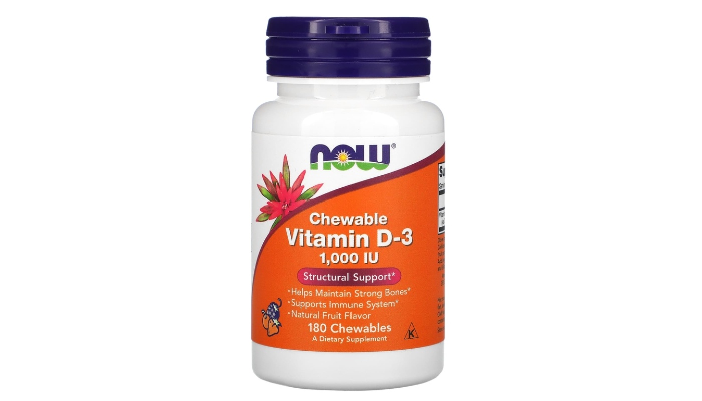 NOW Vitamin D-3 1000 180 жевательные таб.
