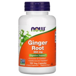NOW Ginger Root 550mg. 100 капс