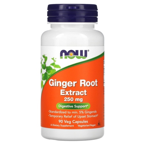 NOW Ginger Root 250mg. 90 капс