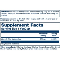 Solaray Super Strength Vitamin D-3 60 капс