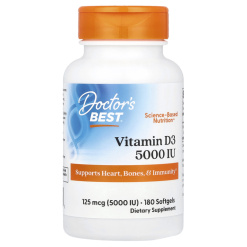 Doctor's Best Vitamin D3 125 мкг 180 капс