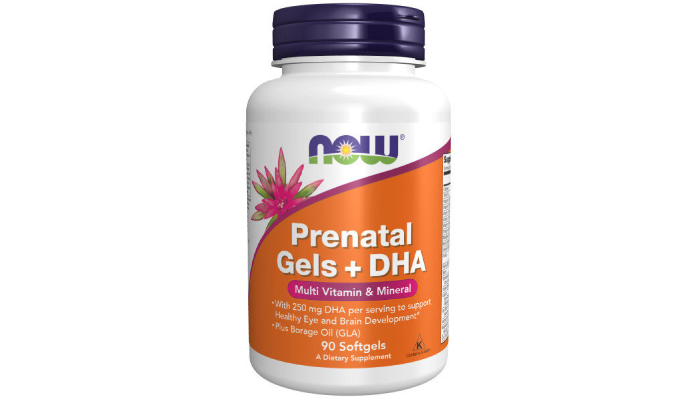 NOW Prenatal Gels+DHA 90 гел.капс