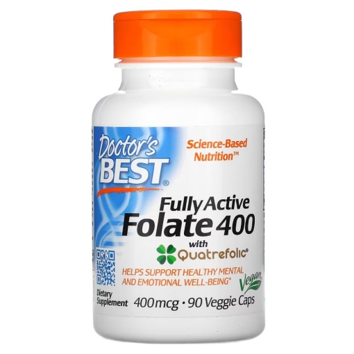 Fully Active Folate 400 with Quatrefolic 400mcg  90 капс