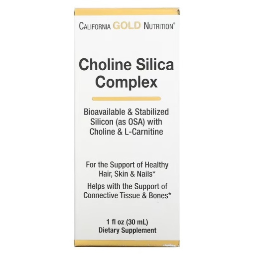 California Gold Nutrition Choline Silica Complex 30 мл