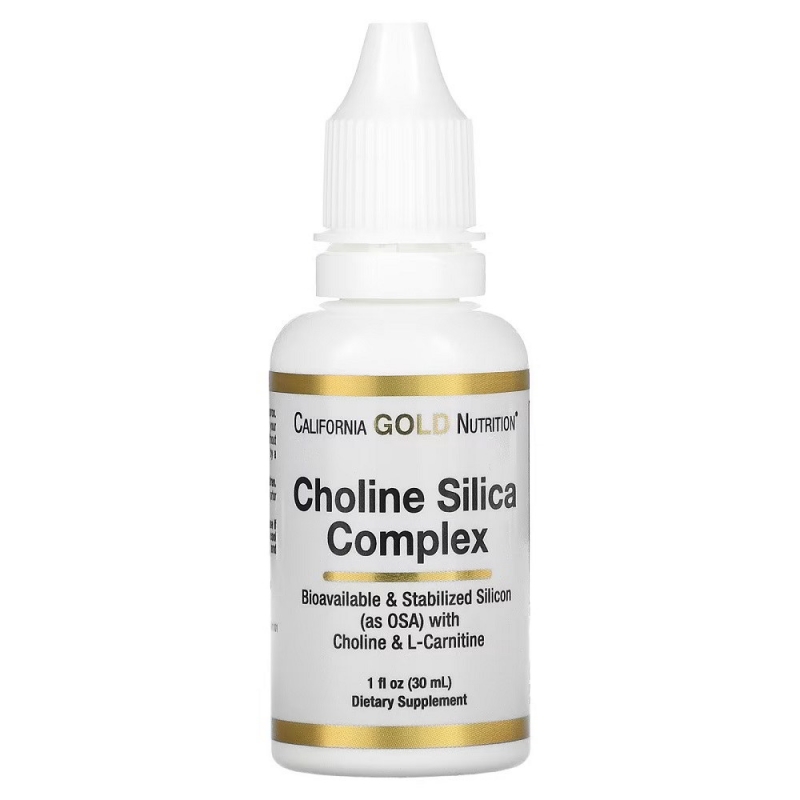 California Gold Nutrition Choline Silica Complex 30 мл