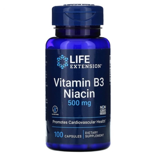 LIFE Extension Vitamin B3 Niacin 500 mg 100 капс