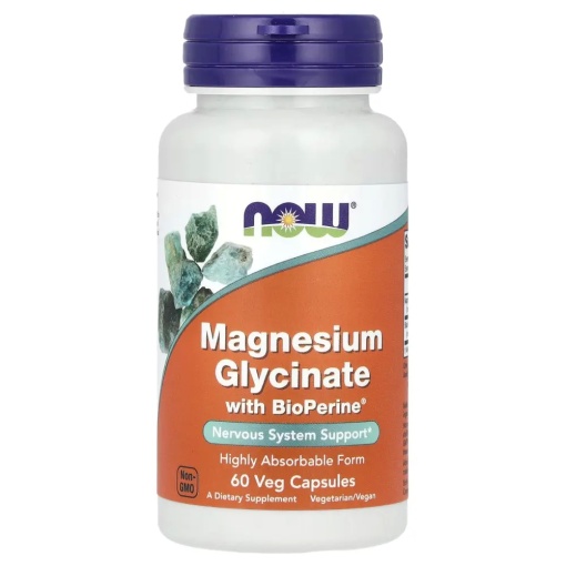 NOW Magnesium Glycitate with BioPerin 60 капс