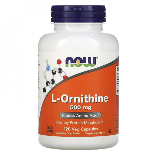 NOW L-Ornitine 500 mg.120 капс