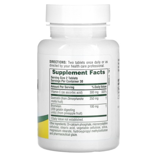 NaturesPlus Quercetin Plus w/Bromelain&Vit C 60 таб.