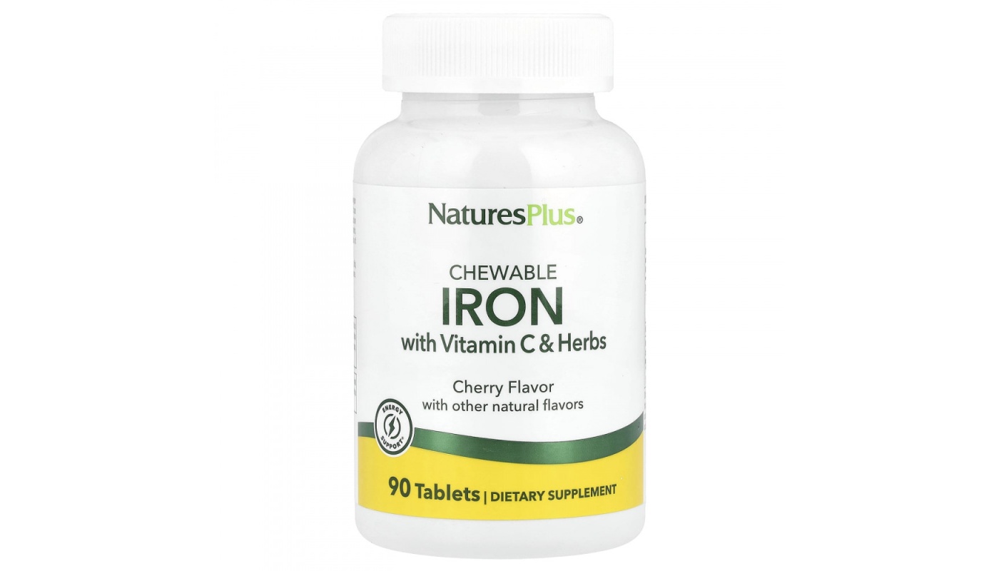 NaturesPlus Chewable Iron Vitamin C 90 таб