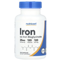 Nutricost Iron 25mg 120 капс