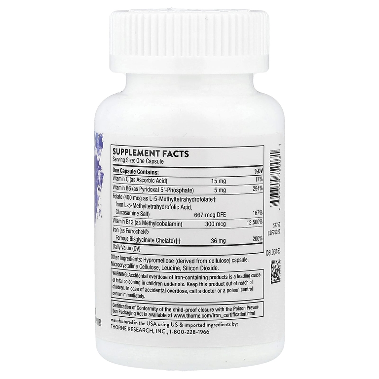 Thorne Ferrasorb 60 капсул