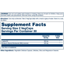 Solaray L-Lysine Monolautin 60 капс