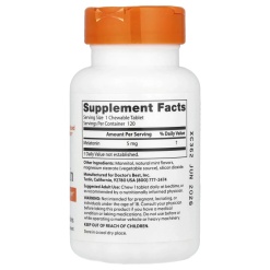 Doctor's Best Melatonin 5 мг 120 жевательных таб