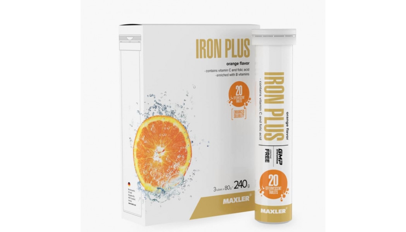 Maxler Iron Plus 20 шипучих таблеток