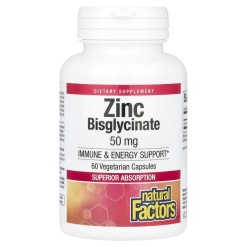 Natural Factors Zinc Bisglycinate 50mg 120 капс