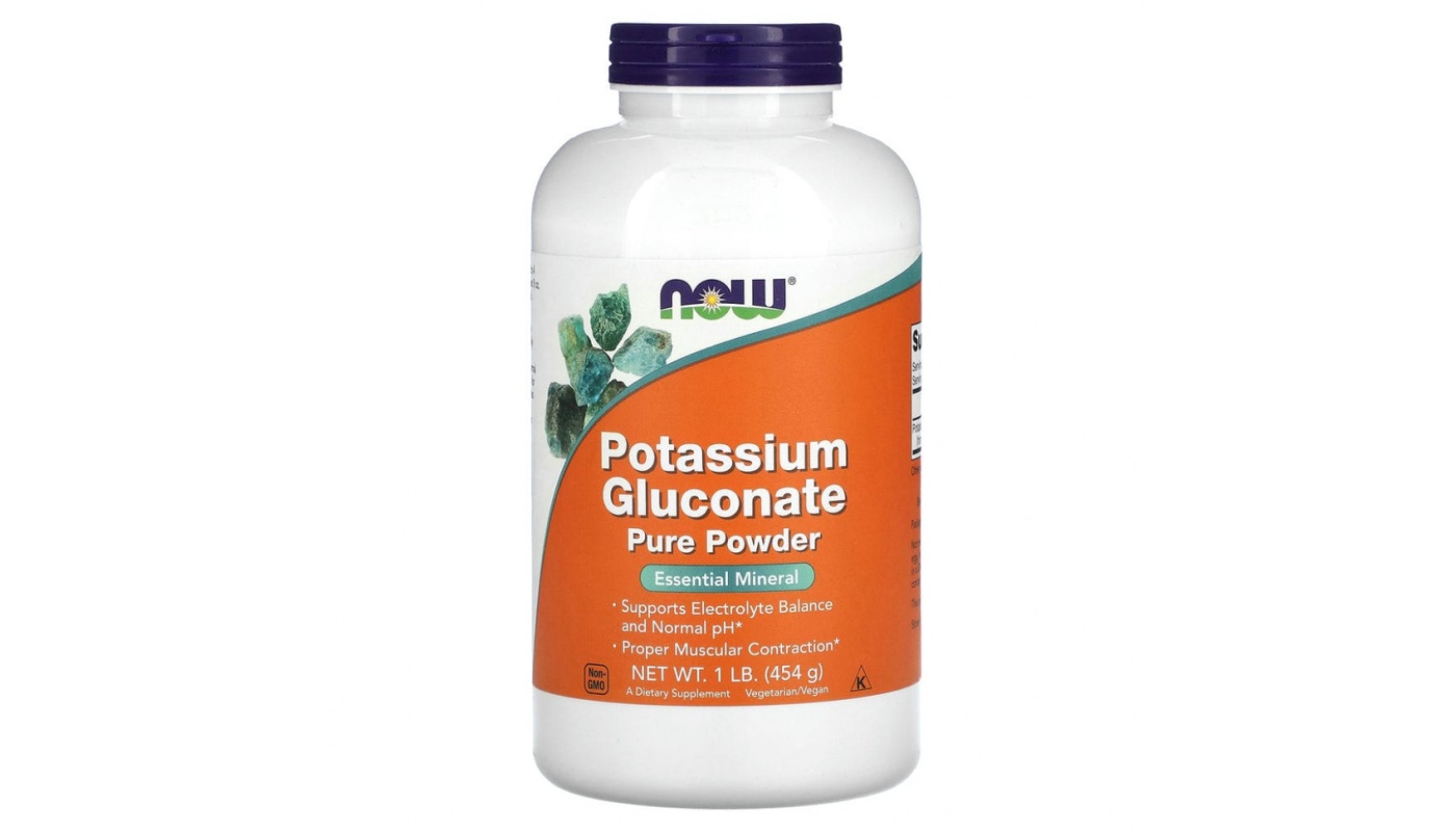 NOW Potassium Gluconate 454 гр