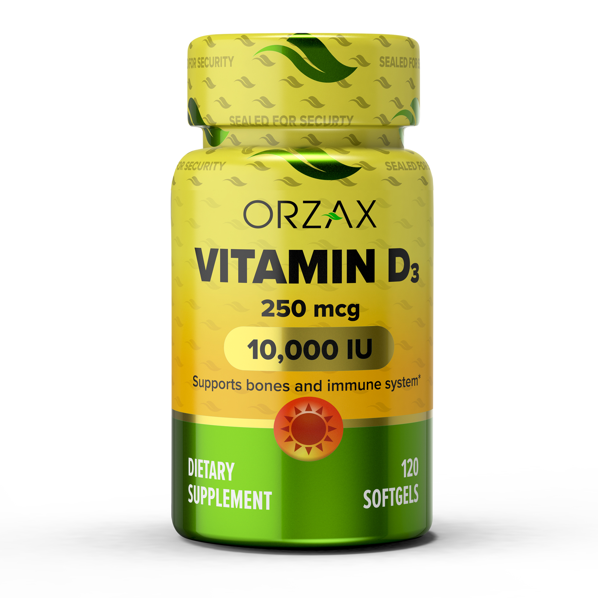 Orzax Vitamin D3 10000IU 120гел.капс