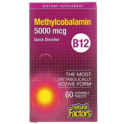 Natural Factors Methyl B-12 5000mcg 60 таб