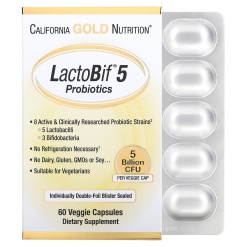California Gold LactoBif Probiotics 5 Billion 60 капс