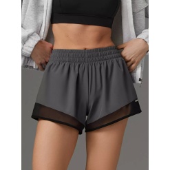 Спортивные шорты свободного кроя серые