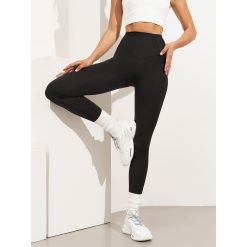 Леггинсы с высокой посадкой и широким утягивающим поясом