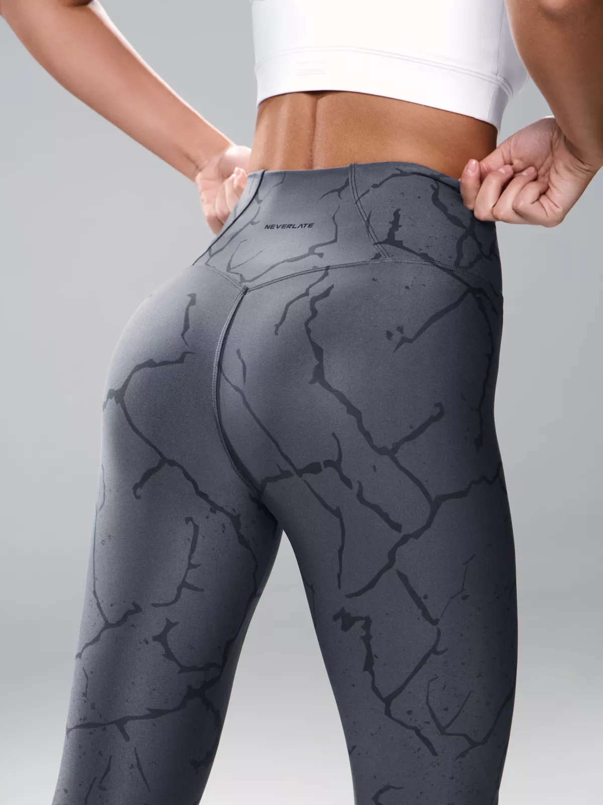 Леггинсы с принтом и высокой посадкой