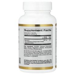 California Gold Magnesium Bisglycinate 200 mg. 60 капс