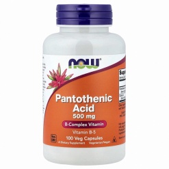 NOW Pantothenic Acid 500 mg. 100 капс