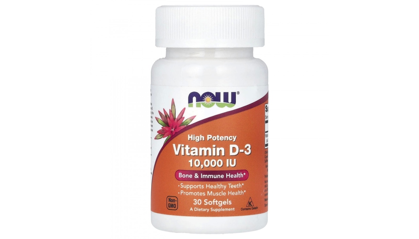 NOW Vitamin D-3 10000 IU 30 капс.