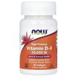 NOW Vitamin D-3 10000 IU 30 капс.