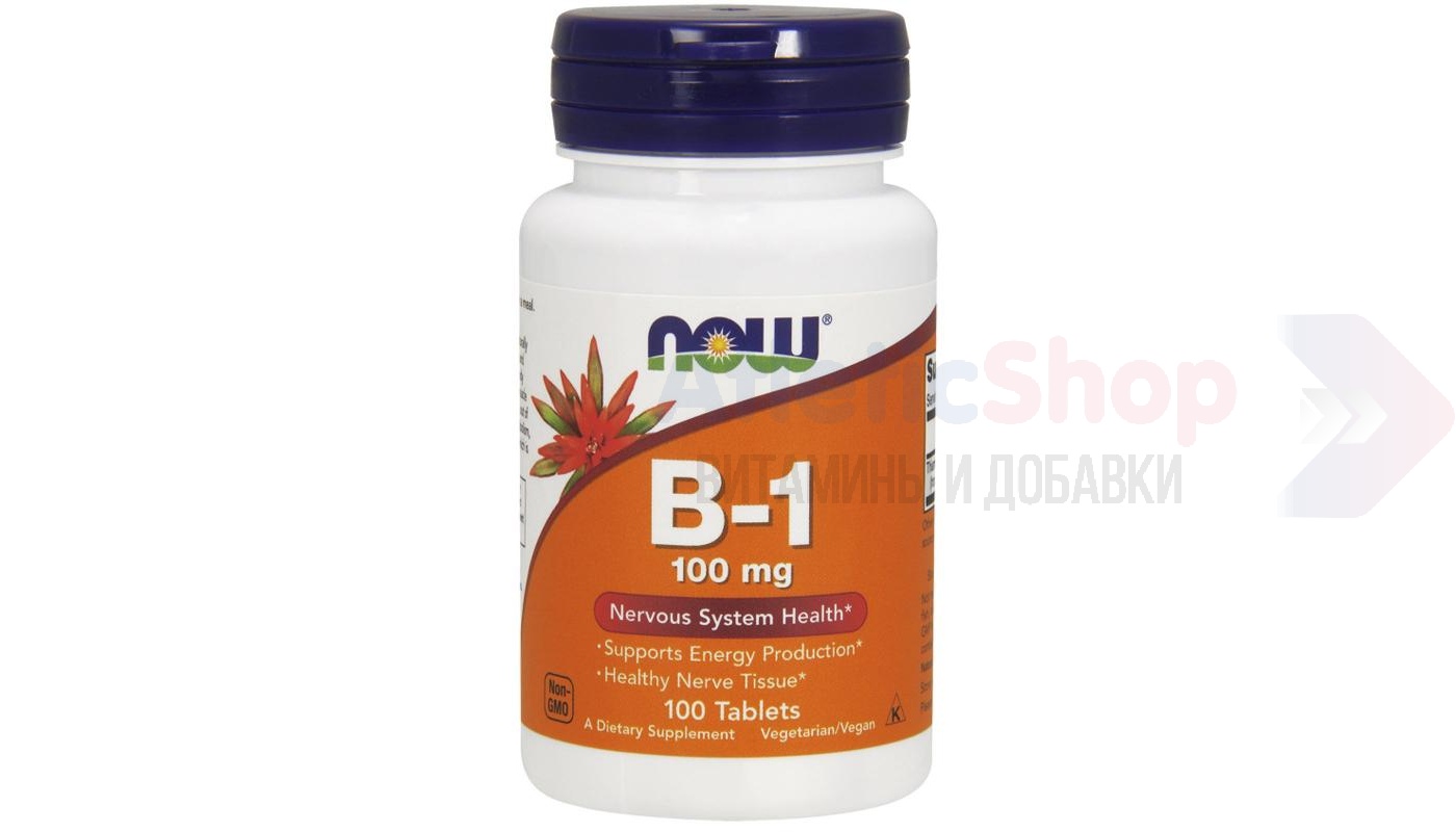 NOW Витамин B-1 100 mg. 100 таб