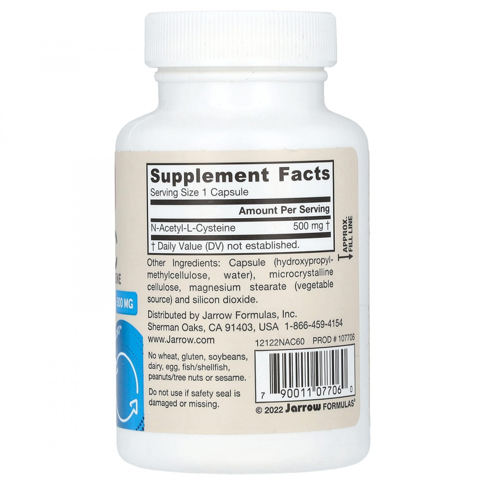 Jarrow NAC 500 mg 60 капс
