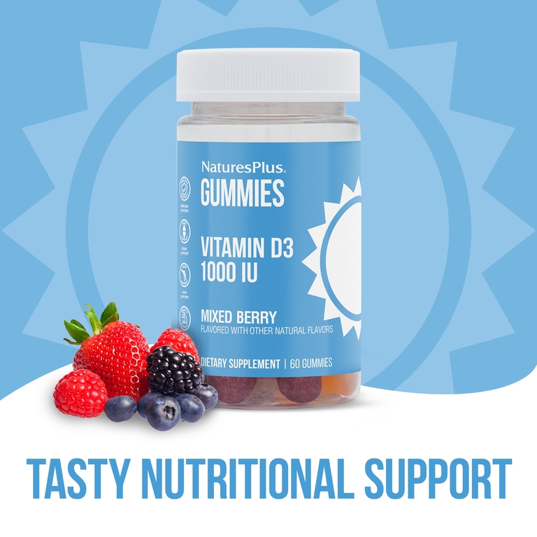 NaturesPlus Gummies Vitamin D3 1000IU 60 мармеладок