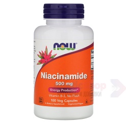 NOW Niacinamide B-3 500mg. 100 капс