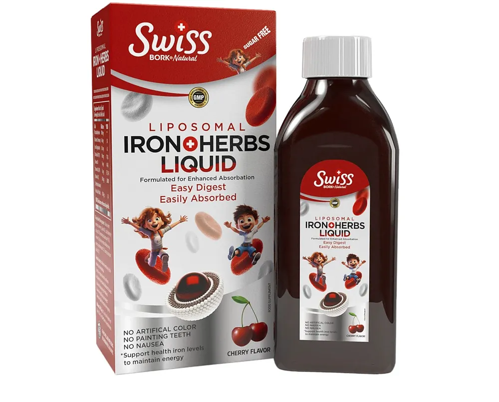 Swiss Железо Liposomal Iron Herbs Liquid 150 мл