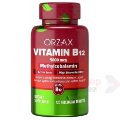 Orzax Витамин В12 Vitamin B12 5000mcg 120 таб