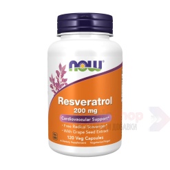 NOW Ресвератрол Resveratrol 200 мг 120капс